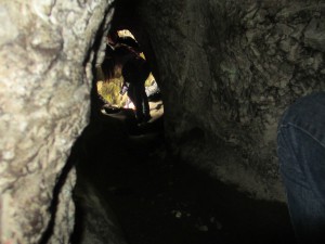 Kriechstrecke um zum zweiten Wasserfall zu kommen